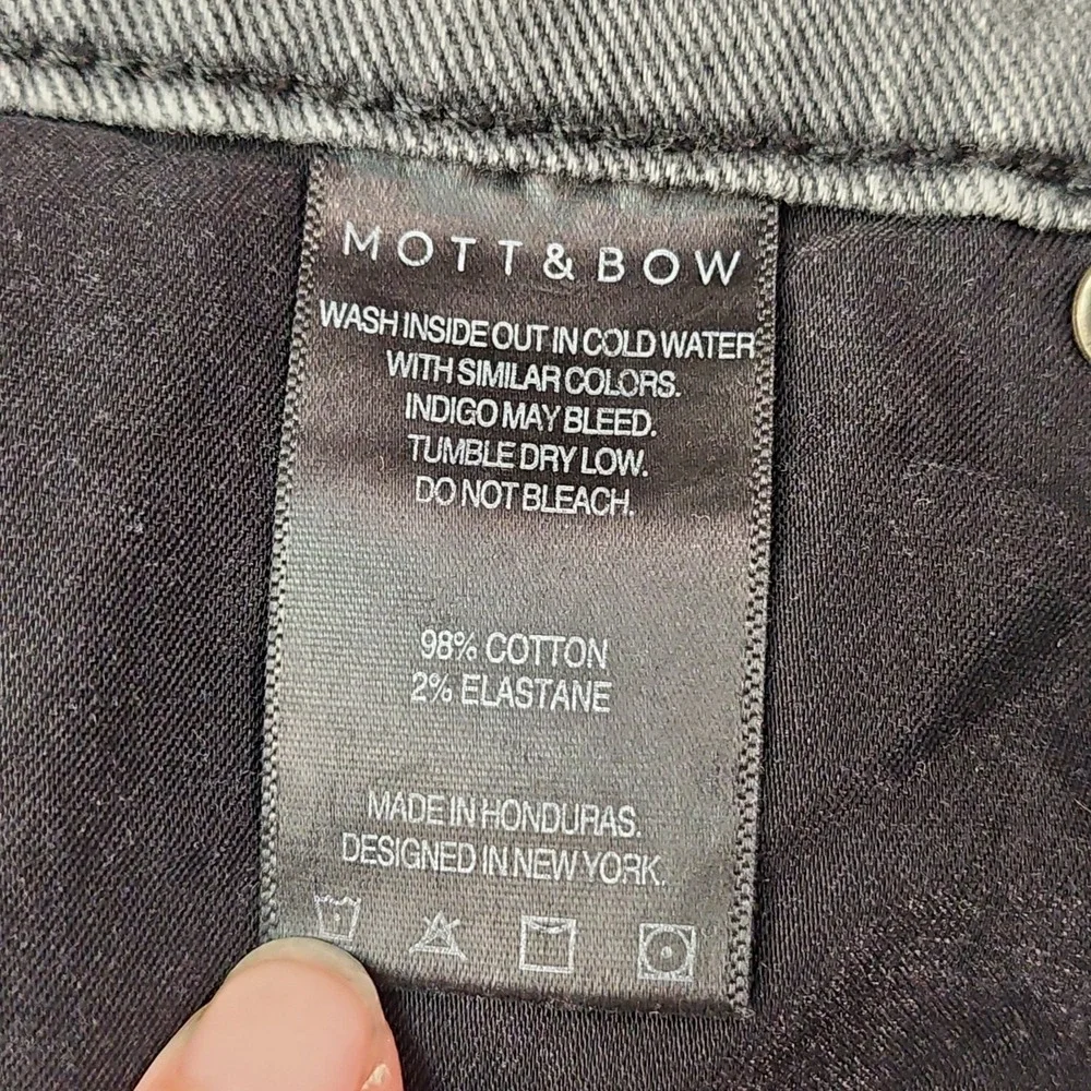 Mott Bow Jeans Mens 34x30 Slim Stone Gray Minimalist Preppy Ultra Soft Stretch